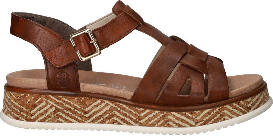 Rieker Sandalen Dames Cognac