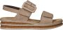 Rieker Comfortabele Taupe Sandaal met Stiksel Detail Beige Dames - Thumbnail 3