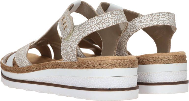 Rieker Comfortabele witte sandaal met leuke print White Dames - Foto 4