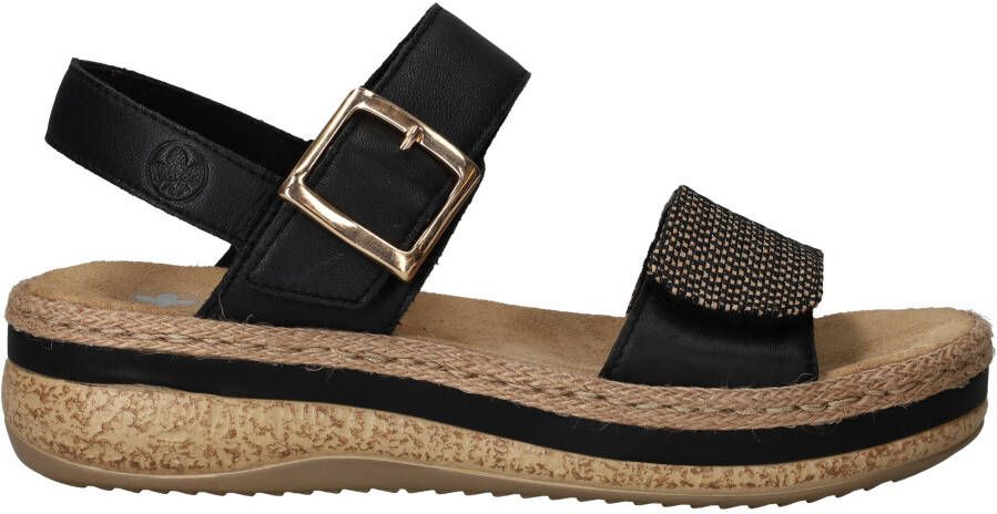 Rieker Sandalen Dames Zwart