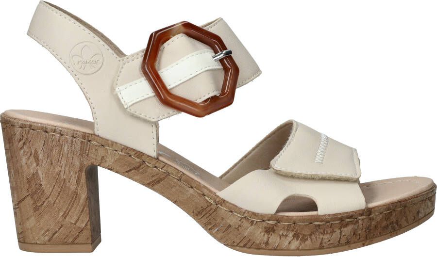 Rieker Elegante Comfortabele Sandalette Bruin Gesp Multicolor Dames - Foto 4