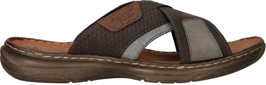 Rieker Slippers Heren Bruin