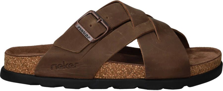 Rieker Slippers Heren Bruin