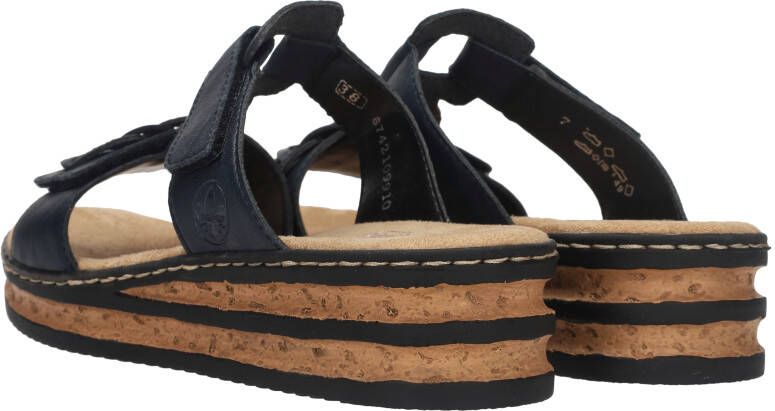 Rieker Blauwe Synthetische Sandalen met Klittenbandsluiting Blauw Dames - Foto 4