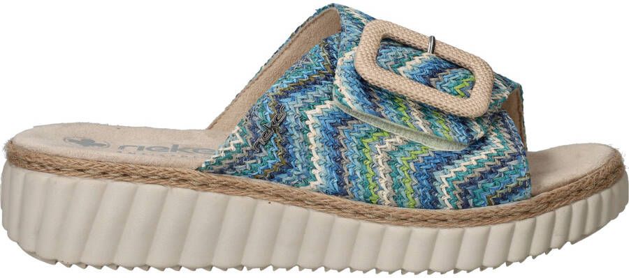 Rieker Slippers Dames Blauw