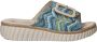 Rieker Sleehakmuiltjes Zomerschoen strandschoen huisschoen met praktische klittenbandsluiting - Thumbnail 2