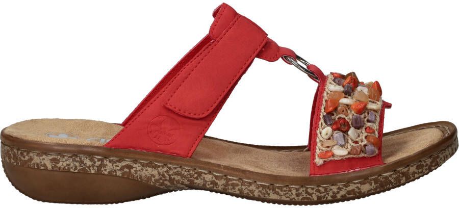 Rieker Slippers Dames Rood
