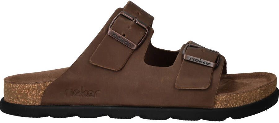 Rieker Slippers Heren Bruin