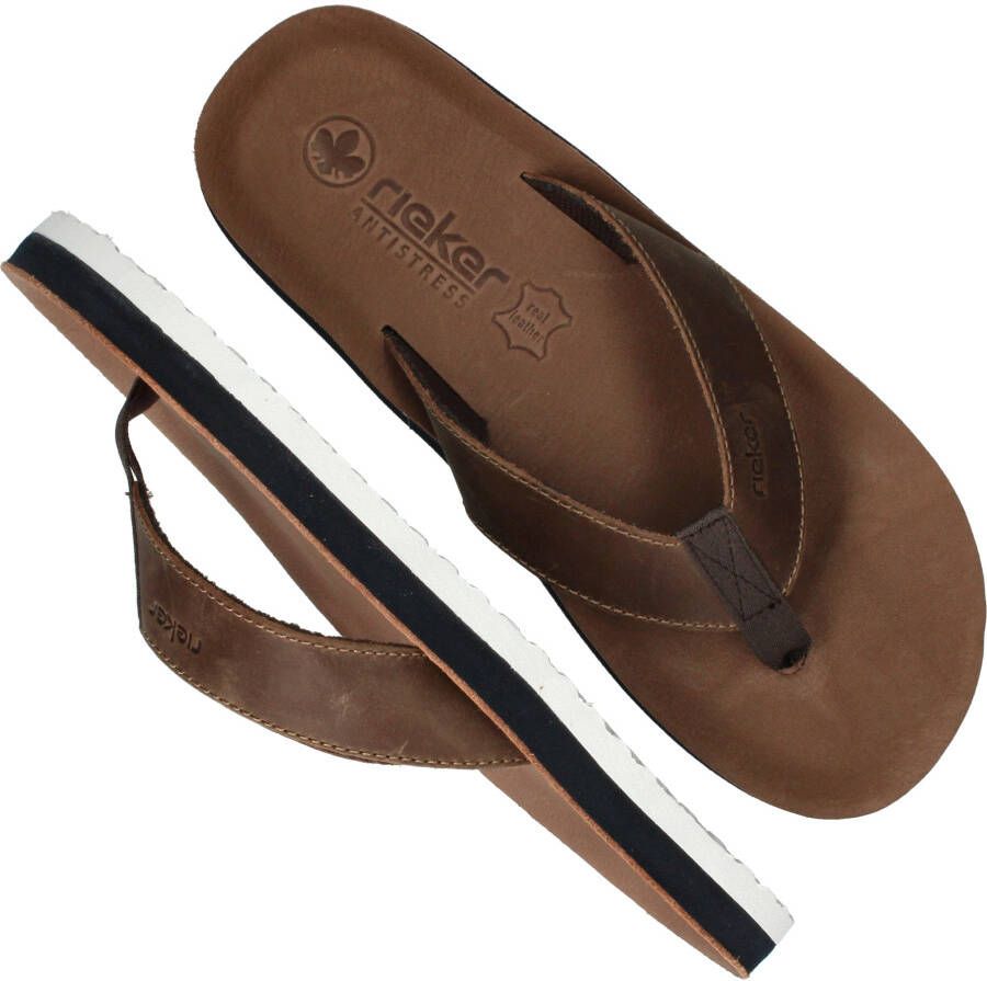 Rieker Slippers Heren Bruin