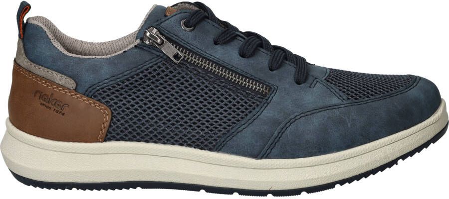 Rieker Sneakers lage schoen vrijetijdsschoen veterschoen met zij-rits - Foto 2
