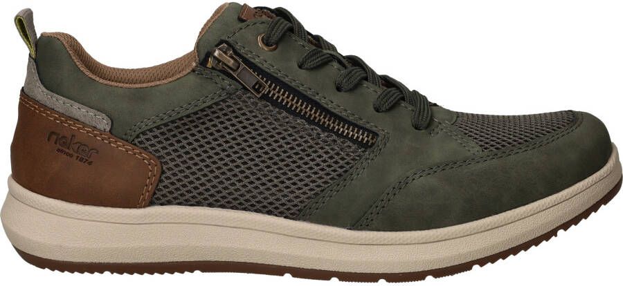 Rieker Sneakers lage schoen vrijetijdsschoen veterschoen met zij-rits - Foto 2