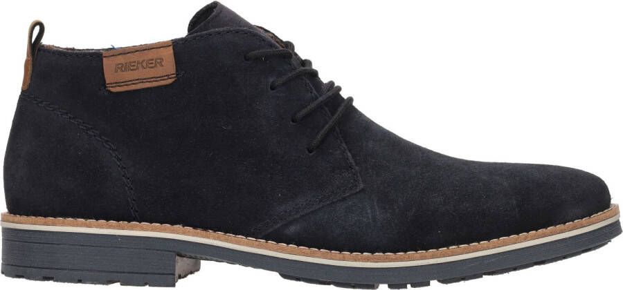 Rieker Blauwe Suède Veterschoenen voor Heren Blue - Foto 9