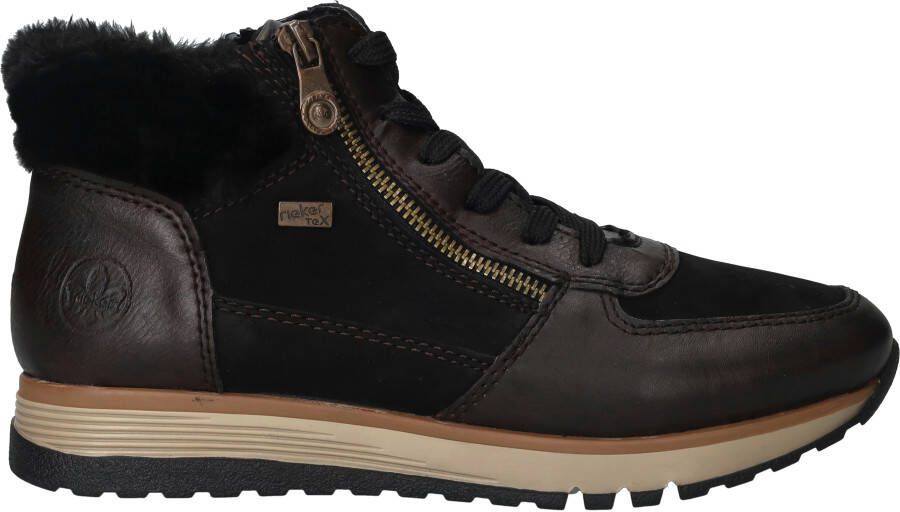 Rieker dames hoge sneaker Zwart multi