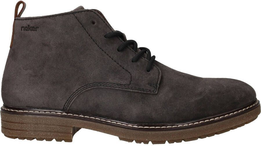 Rieker -art-33106 45-heren-veter rits-grijs-suede - Foto 5