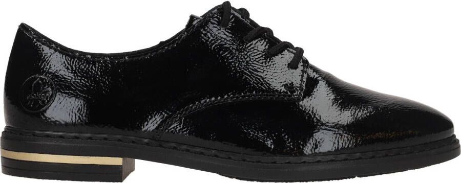 Rieker Zwarte veterschoenen met subtiel gouden detail Black Heren - Foto 5