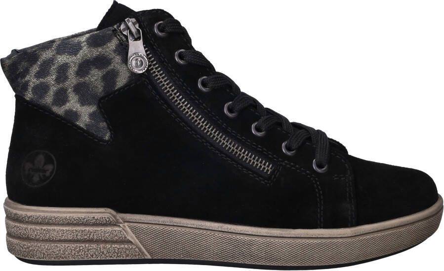 Rieker Veterschoenen Dames Zwart