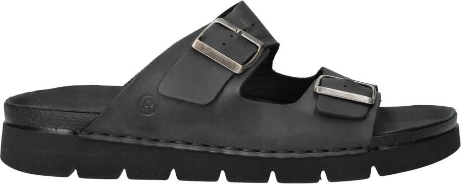 Rohde 6703 90 Slippers Zwart Leer Heren Zwart - Foto 2