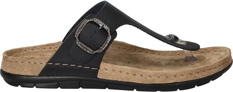 Rohde Slipper Leder Zwart Klittenband 6241 - Foto 7