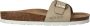 Rohde Beige leren zomerse slipper met gesp Beige - Thumbnail 3