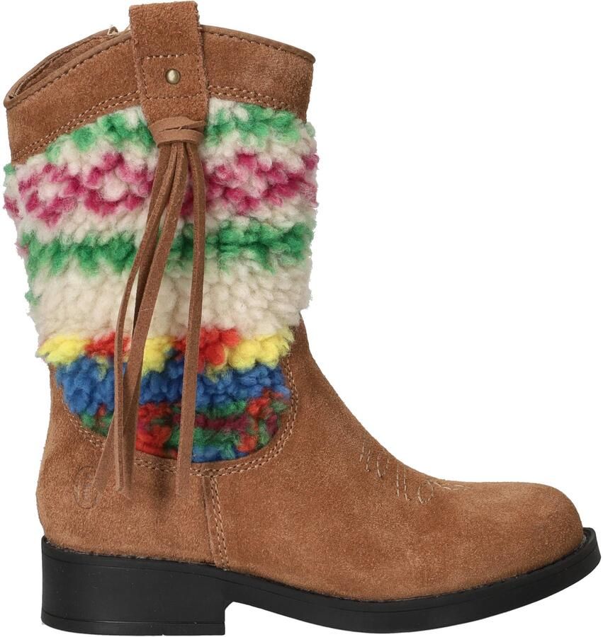Shoesme western suède laarzen met franjes cognac beige roze - Foto 19