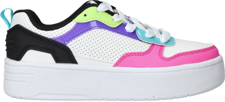 Skechers Court High Color Crush Sneakers Meisjes Wit