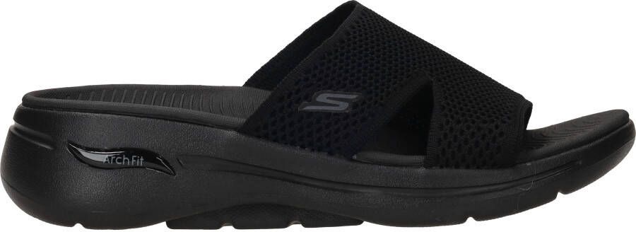 Skechers Go Walk Arch Fit Worthy 140224 BBK Vrouwen Zwart Slippers - Foto 3
