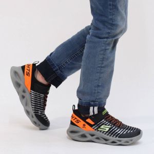 Skechers Klittenband Sneaker Jongens Zwart Multi
