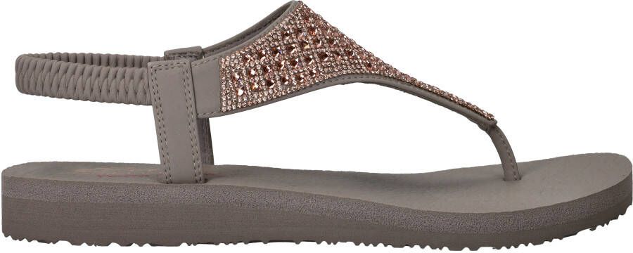 Skechers Meditation Rockstar VEGAN Slipper Dames Taupe