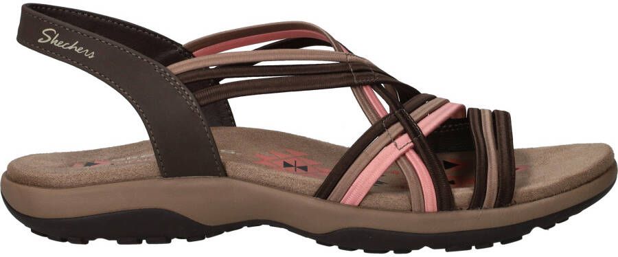 Skechers Reggae Slim Simply Stretch Sandalen Dames Bruin