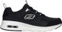Skechers Sportieve Zwarte Leren Sneaker met AirCushioned Zool Zwart - Thumbnail 3