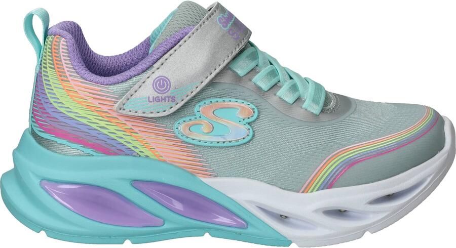 Skechers Cosmic Glow Rainbow Beam Sneakers Meisjes Blauw