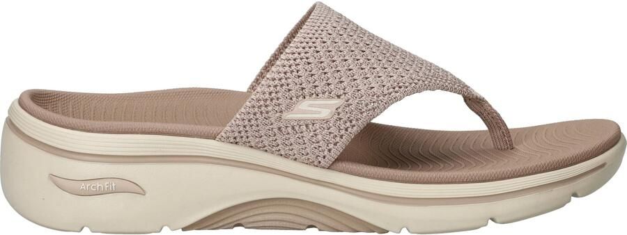 Skechers Go Walk Arch Fit 2.0 Carrie Slippers Dames Taupe