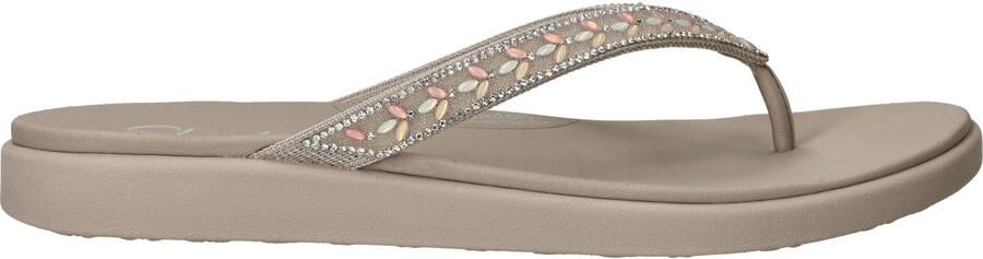 Skechers Meditation Luxe Slippers Dames Taupe