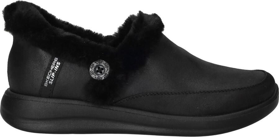 Skechers Slip-Ins Cozy Escape Pantoffels Dames Zwart