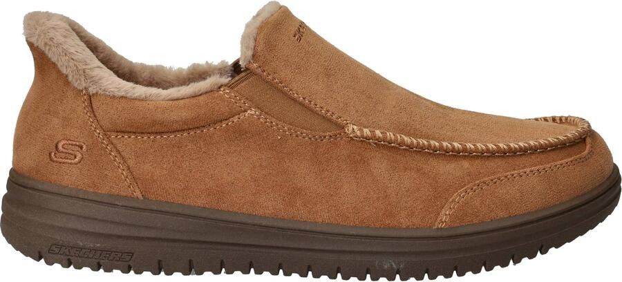 Skechers Slip-Ins Relaxed Fit Murette Scofield Pantoffels Jongens Cognac