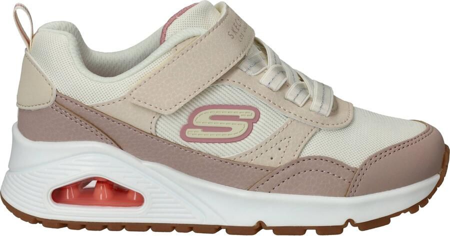 Skechers Uno Mesh Pop Sneakers Meisjes Beige