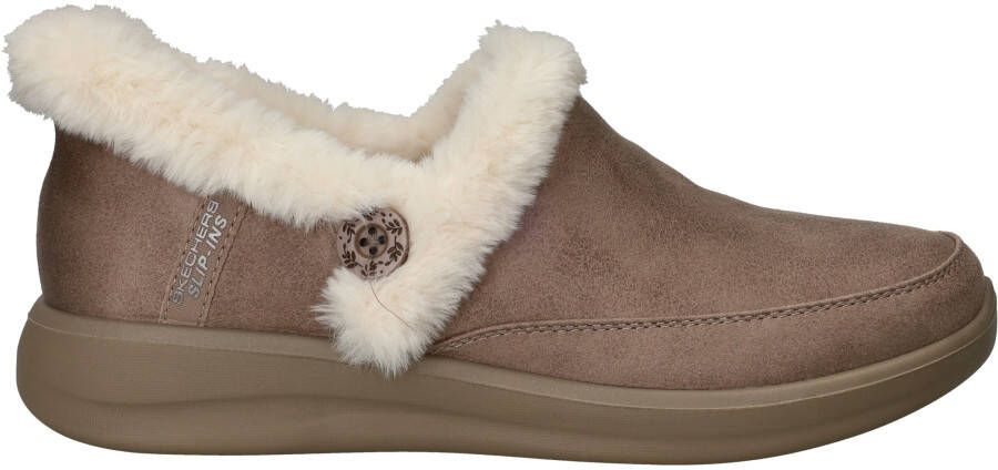 Skechers Slip-Ins Cozy Escape Pantoffels Dames Beige