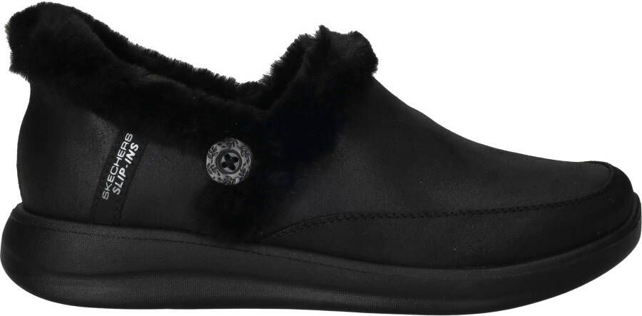 Skechers Slip-Ins Cozy Escape Pantoffels Dames Zwart