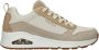 Skechers Uno 2 Much Fun Sneakers Dames Beige - Thumbnail 8