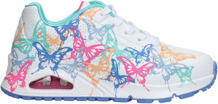 Skechers Uno Gen1 Sneaker Meisjes Wit Multi