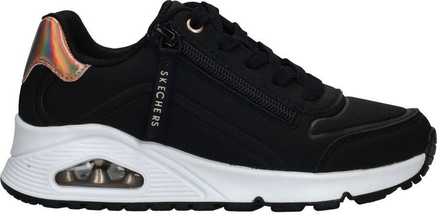 Skechers Uno Gen1 Zip And Stride Sneakers Meisjes Zwart