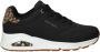 Skechers Uno Jungle Nite Sneakers Dames Zwart - Thumbnail 1