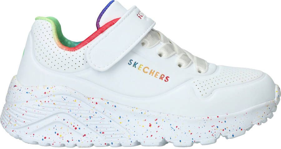 Skechers Uno Lite Rainbow Specks Sneakers Meisjes Wit