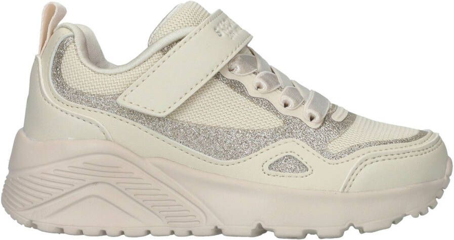 Skechers Uno Lite Glisten Steps Sneaker Meisjes Beige