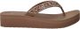 Skechers Vinyasa Slippers Dames Bruin - Thumbnail 1