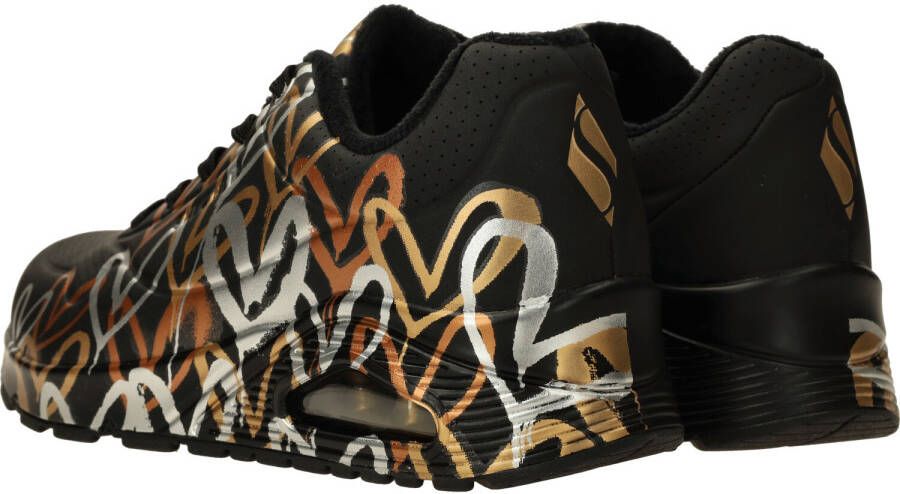 Skechers X JGoldcrown Uno Metallic Sneakers Dames Zwart
