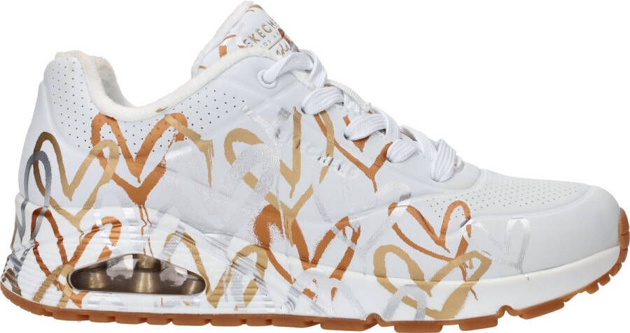 Skechers Sneakers UNO METALLIC LOVE Vrijetijdsschoen lage schoen veterschoen met trendy metallic-print - Foto 8