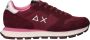 Sun68 Casual Sneaker in Bordeaux Leer en Stof - Thumbnail 3
