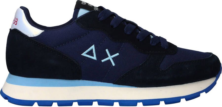 Sun68 Navy Blauwe Platte Schoenen Blue Dames