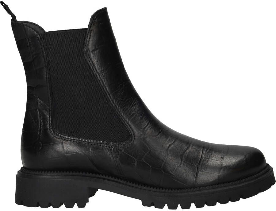 Tamaris dames Chelsea boot leren laarzen enkellaarzen dames M2542741 zwart croco - Foto 4
